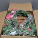 Waipfaru Outdoor Decor - Artificial Hanging Baskets with Flowers, Faux Hanging Plants Outdoors, Urn Fillers for Outside Summer Decor (Mix Fuchsia) (1 Pack)