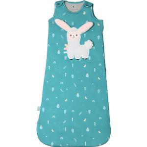 Toucan Baby Unisex Organic Cotton Sleep Sack with attached Security Lovey for Self Soothing  Baby Wearable Blanket for Newborn Infant Shower Gifts (Llama, 618 Months, 1.0 Tog)