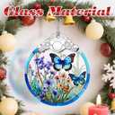 Stained Glass Ornament, Christmas Ornaments, Christmas Decorations for Tree, Holiday Decor, Holiday Party Gifts, Butterfly Themed Gifts, Gift Ideas & Xmas Gift - Monarch Butterfly