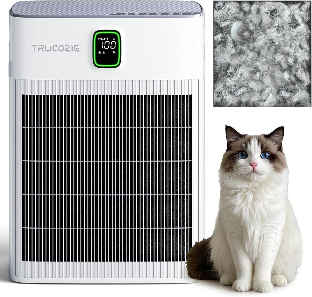 T554 Air Purifier for Home Up to 2000 Ft² in 1 Hr with Washable Pre-Filter, Air Purifier for Home Pets with PM 2.5 Air Quality Display, Sleep Mode for Allergies, Dust, Smoke, White