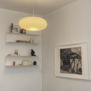 2Pcs White Oval Paper Lantern Lampshade, 19" Paper Lanterns Pendant Light Shade, Chinese Lanterns for Living Room, Bedroom, Hanging Party Decor(White-19inch-2PCS)