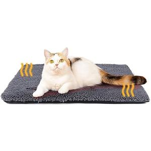 Self Warming Cat Bed Self Heating Cat Dog Mat 24 x 18 inch Extra Warm Thermal Pet Pad for Indoor Outdoor Pets with Removable Cover Non-Slip Bottom Washable Non Electric