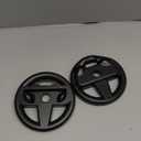 Orzly Steering Wheels for Nintendo Switch & OLED Console JoyCons, Racing Wheels for Mario Kart 8 Deluxe [Mariokart Switch Steering Wheel Joycon Controller Attachment Accessories]-TWIN PACK [2X Black] (6.2 inch Switch 1)