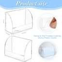 2 Pack Index Card Display Stand 3x5 Acrylic Card Holder for Desk File Note 4x2.4x5.4 Inch Clear Postcard Stand Index Card Rack Acrylic Business Card Stand for Office Business Classroom (No Card)