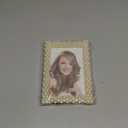 4x6 Picture Frames Romantic and luxurious fashion style, with silver border inlaid with three-dimensional pearls, Tabletop or Wall Mounting Display