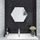CRE8TIVE Granite Contact Paper for Countertops 24"x118" Peel and Stick Granite Wallpaper Black Self Adhesive Removable Waterproof Marble Stone Decorative Vinyl Film for Kitchen Cabinets Bathroom Walls
