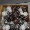 64 Pcs Neutral Christmas Ball Ornaments Brown Green White Xmas Bulbs Ornament 1.6/1.97/2.4 Inch Vintage Xmas Baubles Assorted Size Modern Christmas Decoration for Tree Holiday Indoor Home Decor