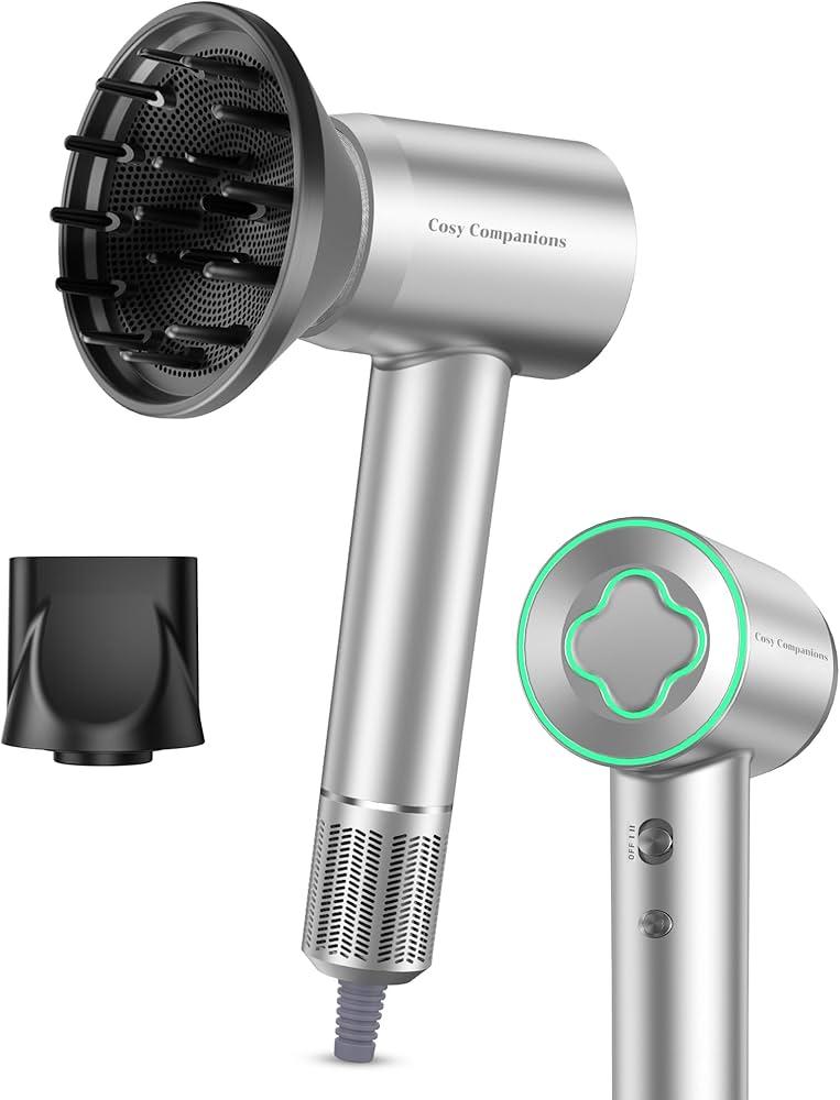 Professional Ionic Blowdryer with Magnetice Nozzle, Hairdryer for Home&Travel
