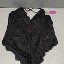 Avidlove Sexy Lingerie for Women Deep V Teddy Sheer Lace Bodysuit Snap Crotch One Piece Babydoll, Black, Size XXL