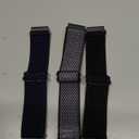 Quick Release Watch Band - Choice of Width -18mm 19mm 20mm 22mm 24mm Watch Bands, Solo Loop Adjustable Elastic Nylon Watch Straps Replacement Wristband for Men Women (Black+Grey+Blue)