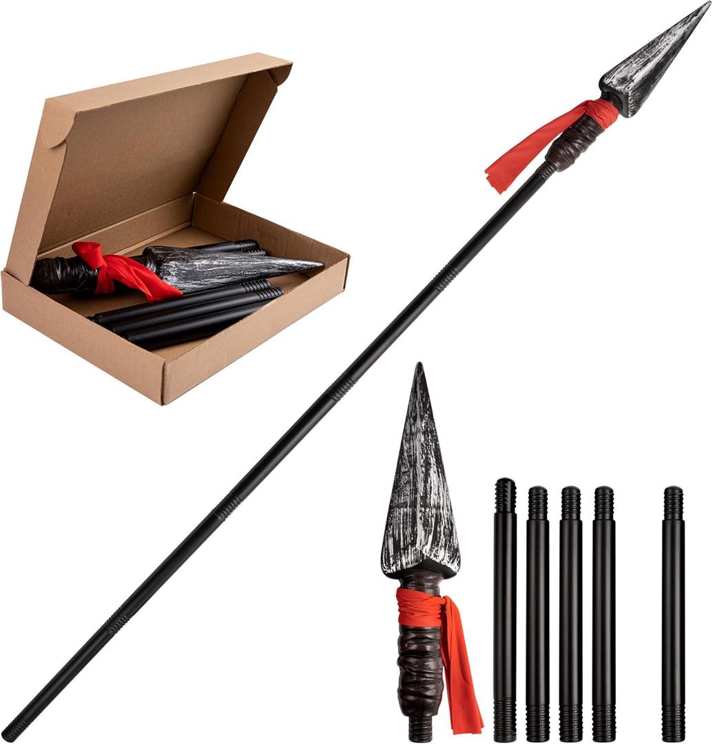 70" Spartan Spear, Toy Spear, Spear Halloween Prop, Spear Weapon, Native American Style Weapons, Roman Spear Replica, Detachable Roman Gladiator Spartan Halloween Costume Warrior Weapon Accessories