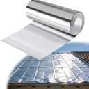 Aluminum Flashing Roll 8'' x 65' Aluminum Roof Flashing 0.2mm Thicked Roof Panels Metal Garden Preventing Roofing for Sealing Windows Doors Repair Installation