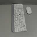 Logitech MK470 Slim Wireless Keyboard and Mouse Combo - Modern Compact Layout, Ultra Quiet, 2.4 GHz USB Receiver, Plug n' Play Connectivity, Compatible with Windows - Off White