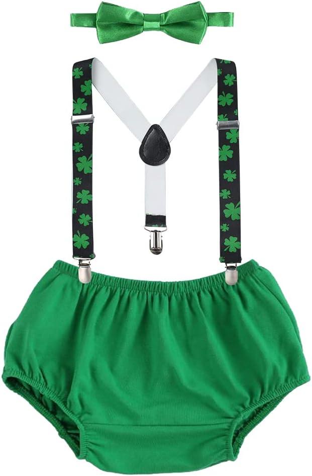St. patrick's Day Party , Leprechaun Baby Boy St patrick's Day Outfit, Peter Pan , Children's st. patrick's day Irish Costumes Leprechaun Green Dress-up Party Favor Outfit Green - Clover 3-24 Months