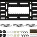 XCLPF Front License Plate Bracket,No Drill Front License Plate Holder,Front License Plate mounting kit,Universal Bumper Car Frame Mount Adapter with Stainless Steel Screw Cap,Cable Ties