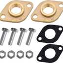 HYDRO MASTER Solid Brass Flange Kit with Gaskets, 1" NPT thread, For Radiant Heating Systems (1" FNPT)