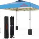 12x12 Pop Up Canopy, Easy Up Canopy Tent, Heavy Duty Tents for Parties, One Person Set Up Event Tent, Turquoise