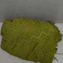 Knitted Decorative Throw Blanket for Couch Sofa Chair Bed，Soft Warm Cozy Light Weight for Spring Summer (50''X60'' Avocado Green)