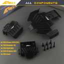 Black Steel Chassis Skid Plate Front Rear Axle Portector Defend Armor for TRX4 for Bronco K5 Blazer Defender Upgrades Parts