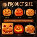 Rossesay 6 Pack Halloween LED Pumpkin Jack-O Lanterns, Classic Style