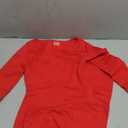 Maxi Dress Square Neck Bodycon Lounge Soft Dresses Red, Size: Small