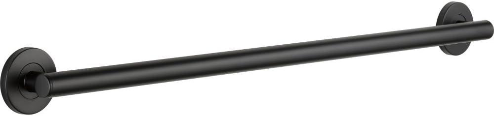 DELTA FAUCET 41836-BL Contemporary ADA Decorative Grab Bar, Matte Black
