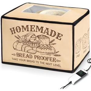 Nefelibata Proofing Box Bread Proofer with Heater Foldable Zippered Sourdough Basket for Making Dough Yogurt Pizza Cookie Natto Temperature Timer Controller Handmade Home Bakers Christmas Gift Idea