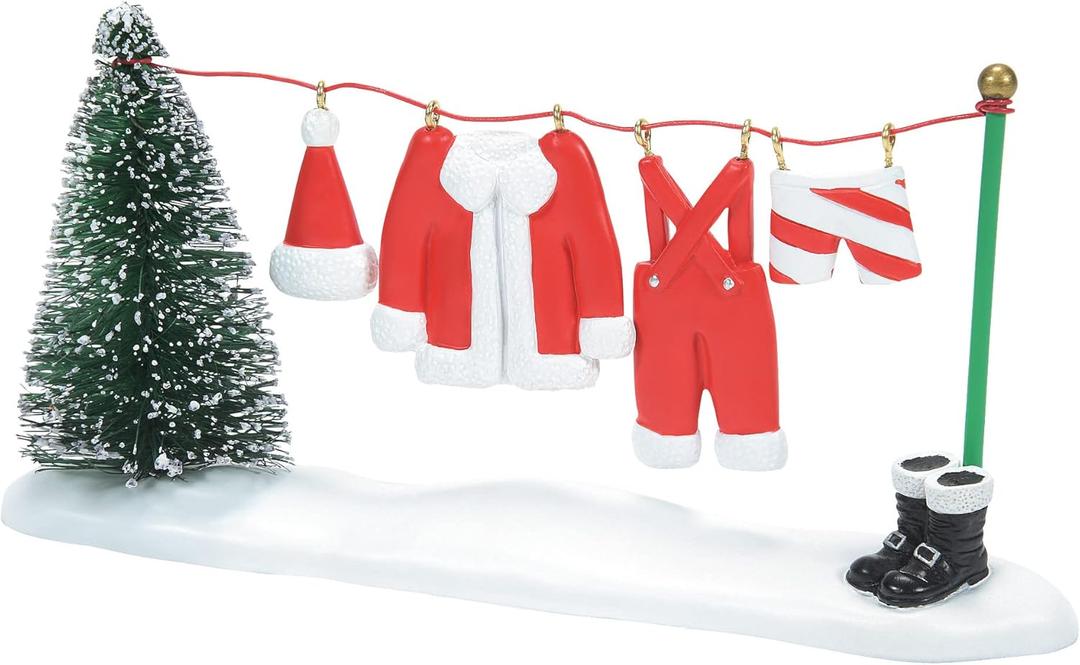 Department 56 Village Collection Accessories Ready for The Big Night Santa's Clothes Figurine, 3.1 Inch, Multicolor