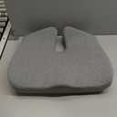 C CUSHION LAB Patented Pressure Relief Seat Cushion for Long Sitting Hours on Office/Home Chair, Car, Wheelchair - Extra-Dense Memory Foam for Hip, Tailbone, Coccyx, Sciatica - Light Grey