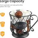 TreeLen K Cup Holder Coffee Pod Holders for 35 Kcups Keurig Storage Organizer Coffee Bar Accessories for Counter - Matte Black