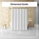 White Waffle Shower Curtain, Waffle Weave Striped Shower Curtain Hotel Luxury White Fabric Shower Curtains for Bathroom