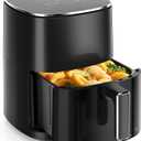 Sweetcrispy 6QT Air Fryer with Window, Square Airfryer Oven 12-in-1 for Family, 400°F Rapid Air Crispy Technology, Roast Bake Dehydrate, Nonstick & Easy-Clean Basket, Black, 6.34 Quarts