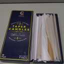 10-inch Taper Candles - Unscented and Dripless - Burns for 7 Hours - Home Decor for Dinner Table, Kitchen, and Bedroom - Perfect for a Romantic Date or Anniversary - 12-Pack - Ivory