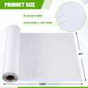 SmoothNovelty 3.2 oz 6 x 100 ft White Landscape Fabric Heavy Duty Weed Barrier Fabric Landscaping Woven UV Resistant Ground Cover with 40 Gaskets 40 Garden Stakes Pick Hook for Gardening Farming