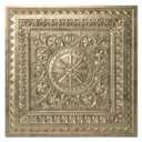 Art3d Drop Ceiling Tiles, Glue up Ceiling Tiles, 2'x2' Plastic Sheet in Antique Gold (12-Pack, 48 Sq.ft), 24"x24"