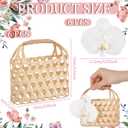 Ferrochef 6 Pack Wedding Flower Gift Baskets with Handle Small Bamboo Woven Basket Candy Boxes Bridal Gift Containers for Guests Wedding Bridal Baby Shower Birthday Anniversary Party Decorations