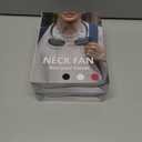 2 x Neck Fan, Hand Free Portable Neck Fans For Women, Kids, and Men, 3 Speed Adjustable Hanging Around Necklace Fan, Rechargeable Battery Operated Wearable Fan Personal Fans Cooling Neck Fan (Black)