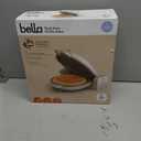 bella Flip-n-Store Waffle Maker with EverGood Ceramic Nonstick Coating, Fits-anywhere Kitchenware, Power Indicator Light, Cool Touch Handle & Cord Wrap, 7 Wide & 1" Deep Plates, 1000 Watt, Oatmilk