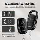 Meilen Luggage Weight Scale, 110LB/50KG Digital Fishing Scale with Portable Hanging, Suitcase Baggage Scale with Hook, Type-C Charging, LED Screen, Black (1)