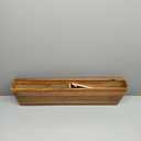 Tinamo Acacia Monitor Stand Riser with Sliding Door - Wooden Monitor Riser for Desk - Computer Monitor Stand for Desk - Multi-Purpose Desktop Storage Stand for Computer; Laptop; TV(24.4 " x 8" x 5")