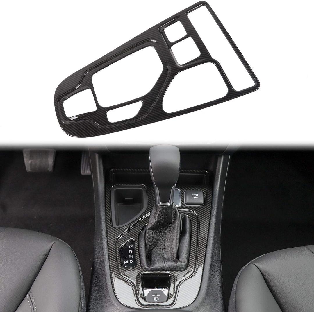 JeCar Carbon Fiber Interior Gear Shift Panel Cover Trim Fit for Jeep Cherokee 2019 2020 2021 2022 Interior Accessories