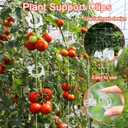 Tomato Support Hooks with String 20 Pcs,100 Pcs Plant Support Clips for Climbing Plants,Tomato Trellis Roller Hooks with 49.2FT String,Reusable Grape Vine Clips to Prevent Tomatoes