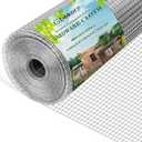 Gbekery Hardware Cloth 1/4 inch 48in x 100ft 23 Gauge, Chicken Wire Hot-dip Galvanized After Welding Fence Roll Garden Plant Welded Metal Wire Fencing Roll, Rabbit Cages Snake Fence