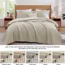 WRENSONGE Queen Quilt-3 Pieces Neutral Lightweight Bedspreads Light Oatmeal Queen Size Quilt Bedding Set for All Seasons, Soft Summer Coverlet with 2 Pillow Shams Suitable for Bed & Couch