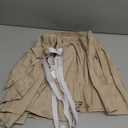 Biscaynebay Wrap Around Bed Skirts for Queen Beds 15" Drop, Light Camel Elastic Dust Ruffles with Adjustable Belts Silky Luxrious Fabric Machine Washable