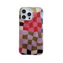 Colorful Checkered Phone Case for iPhone 13 Pro 6.1in, Aesthetic Trendy Retro Gingham Design Unique Chic Bling Protective Cover for iPhone 13pro 6.1"