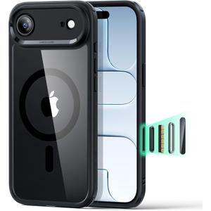 ESR for iPhone Air Case, Camera Control Cover, Compatible with MagSafe, Shockproof Military-Grade Protection, Magnetic Phone Case for iPhone Air, Classic Hybrid Case, Clear Black