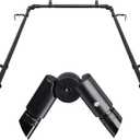 Bay Window Curtain Rods, U shaped Adjustable Curved Curtain Rods for Windows 59 to 184 Inches, Black 1 inch Renter Friendly Heavy Duty Curtain Rods with Brackets for Bedroom, Living Room Curtains