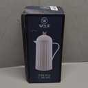 WOLFF 1 Liter White Bird Thermal Coffee Carafe, Plastic Exterior with Glass Lining Insulated Beverage Dispenser for Hot and Cold Drinks, Thermos Bottle for Tea, Water Pitcher - White, 34floz/1L