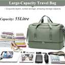 Extra Large Travel Duffle Bag,Carry on Overnight Weekend Bag with Shoes Compartment,Weekender Bags for Women for Travel Business Trips Sport Hospital